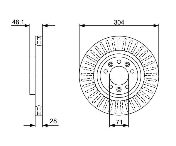 Brake Disc - 0 986 479 A89 BOSCH