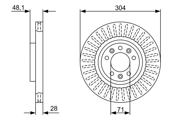 Brake Disc - 0 986 479 A89 BOSCH