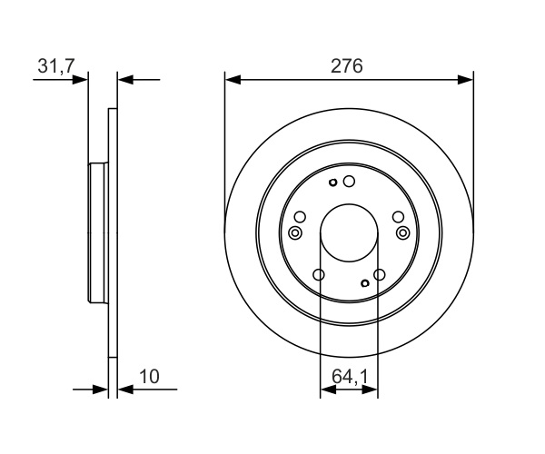 Brake Disc - 0 986 479 A92 BOSCH