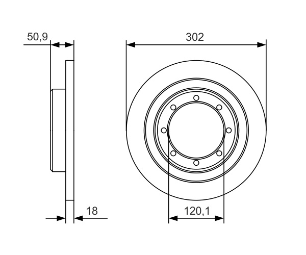 Brake Disc - 0 986 479 A93 BOSCH