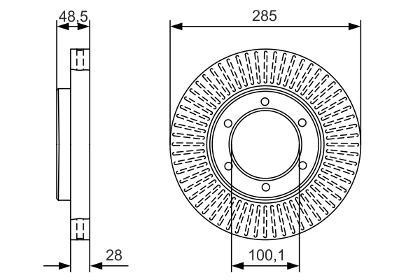 Brake Disc - 0 986 479 A95 BOSCH