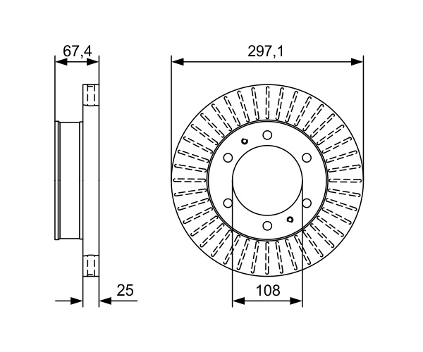 Brake Disc - 0 986 479 A96 BOSCH