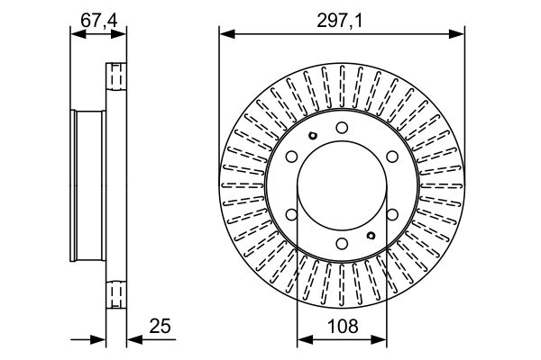Brake Disc - 0 986 479 A96 BOSCH
