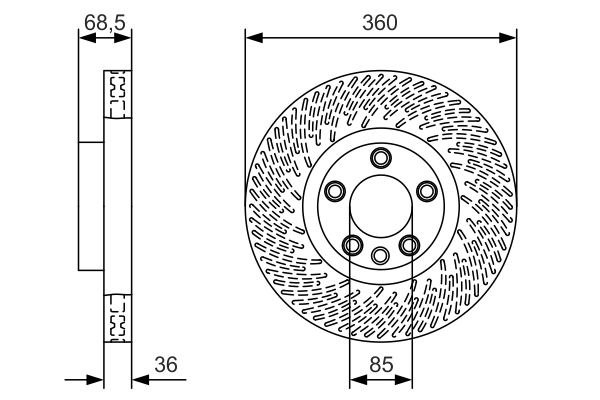 Bremsscheibe - 0 986 479 B12 BOSCH