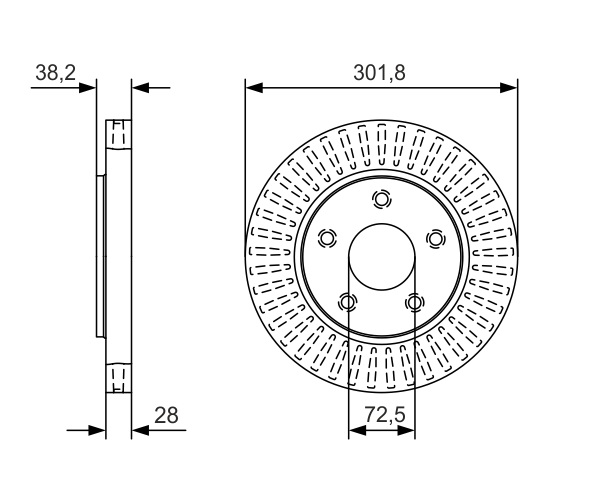 Brake Disc - 0 986 479 B17 BOSCH
