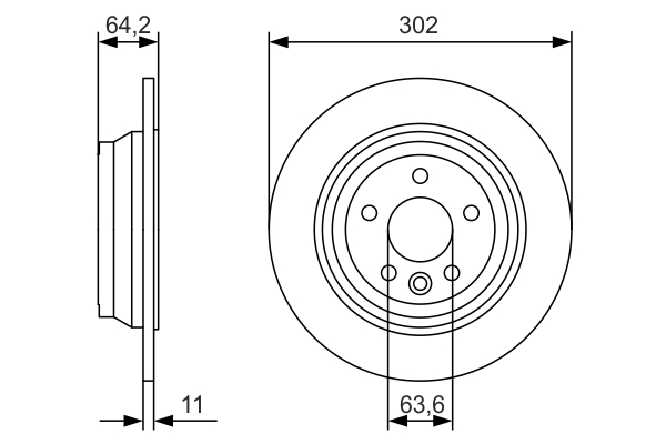 Brake Disc - 0 986 479 B19 BOSCH