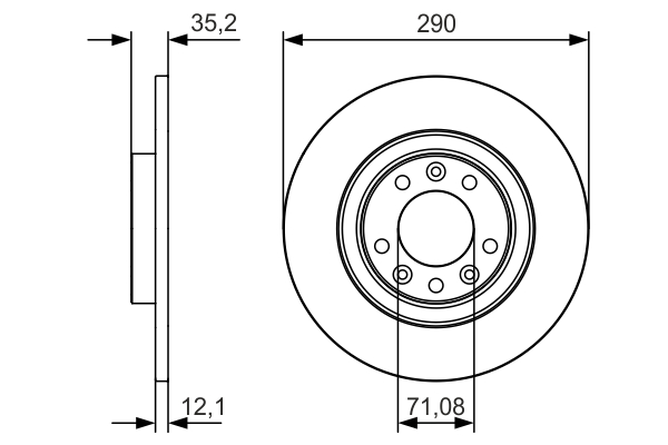 Brake Disc - 0 986 479 C25 BOSCH