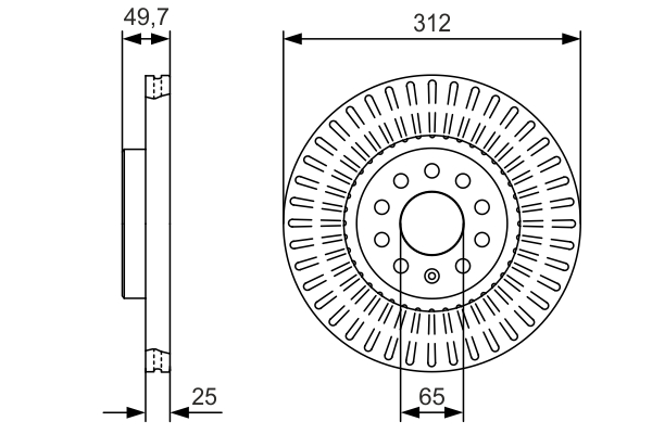 Brake Disc - 0 986 479 C29 BOSCH