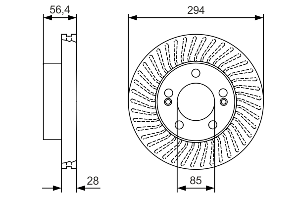 Brake Disc - 0 986 479 C31 BOSCH