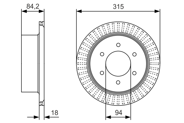 Brake Disc - 0 986 479 C32 BOSCH