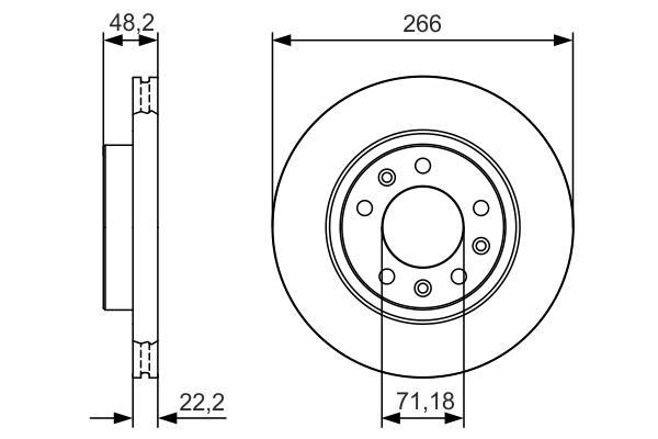 Brake Disc - 0 986 479 C34 BOSCH