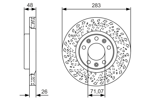 Brake Disc - 0 986 479 C35 BOSCH