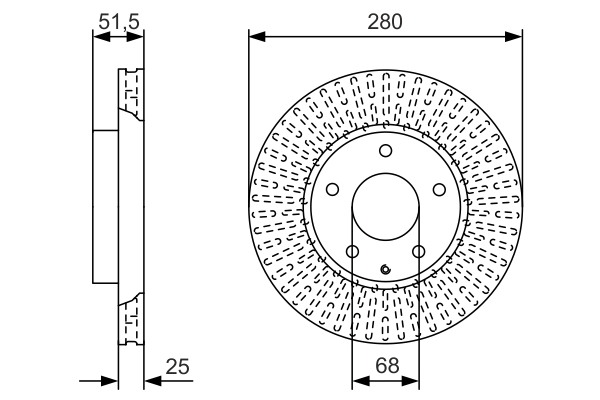 Brake Disc - 0 986 479 C36 BOSCH
