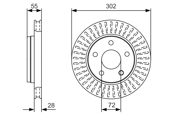Brake Disc - 0 986 479 C38 BOSCH