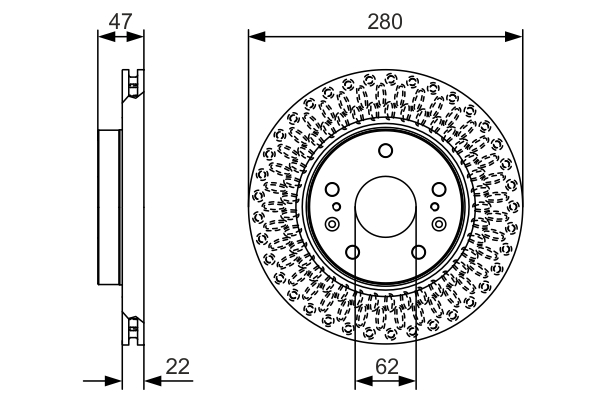 Brake Disc - 0 986 479 C40 BOSCH