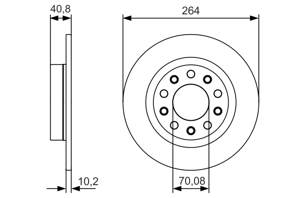 Brake Disc - 0 986 479 C41 BOSCH