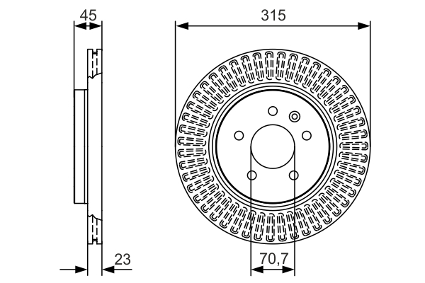 Brake Disc - 0 986 479 C46 BOSCH