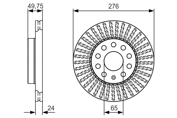 Brake Disc - 0 986 479 C47 BOSCH