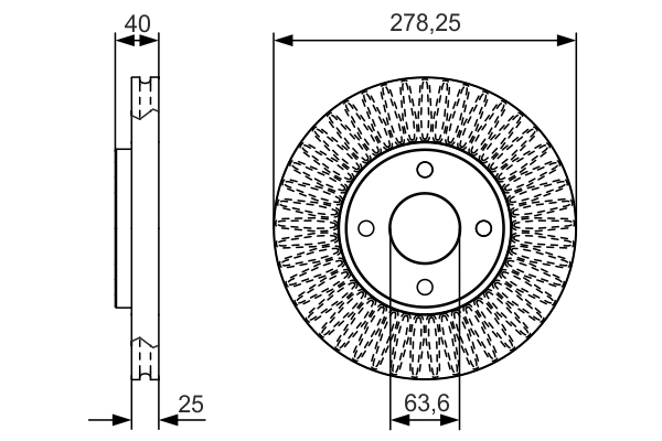 Brake Disc - 0 986 479 C48 BOSCH