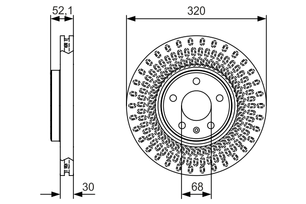 Brake Disc - 0 986 479 C49 BOSCH