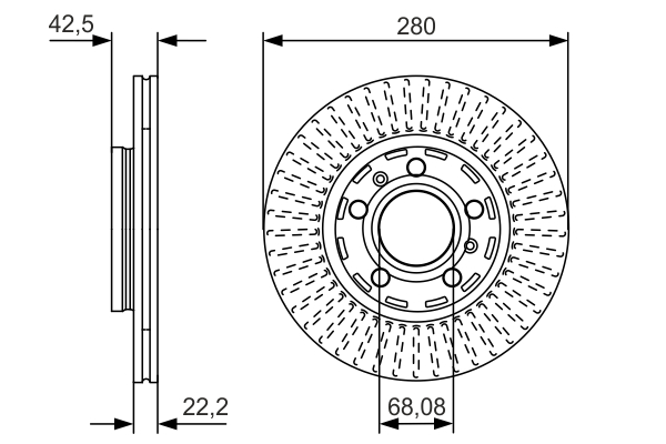 Brake Disc - 0 986 479 C89 BOSCH