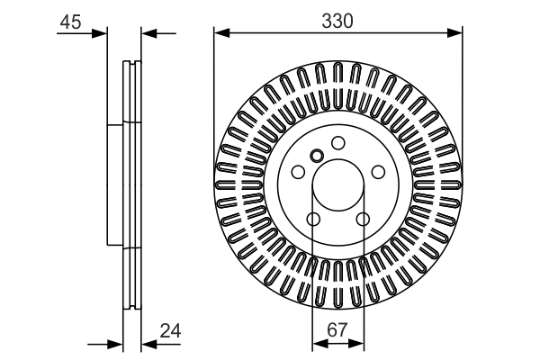 Brake Disc - 0 986 479 C94 BOSCH