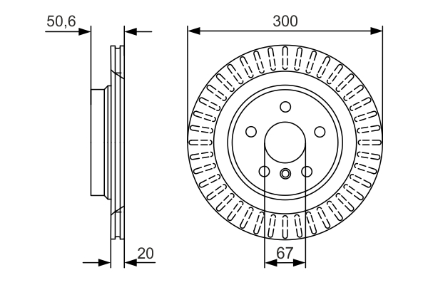 Brake Disc - 0 986 479 C95 BOSCH