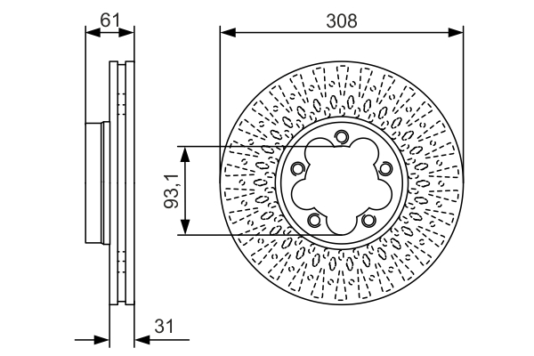 Brake Disc - 0 986 479 C99 BOSCH