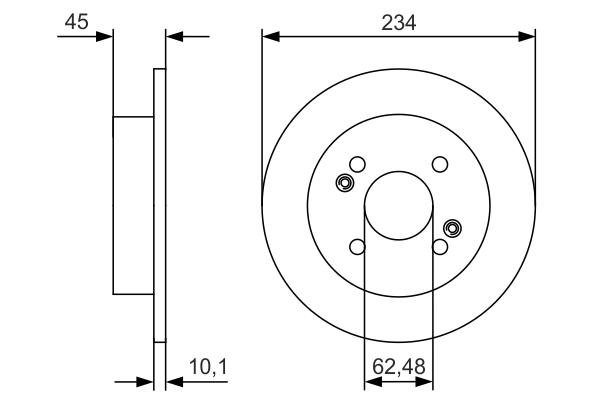 Brake Disc - 0 986 479 D02 BOSCH