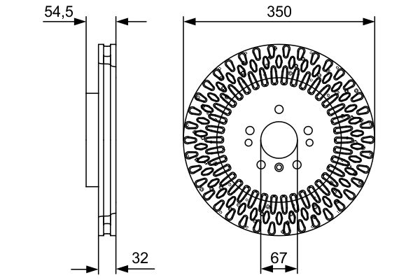 Brake Disc - 0 986 479 D09 BOSCH