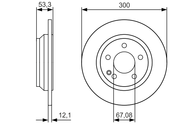 Brake Disc - 0 986 479 D12 BOSCH