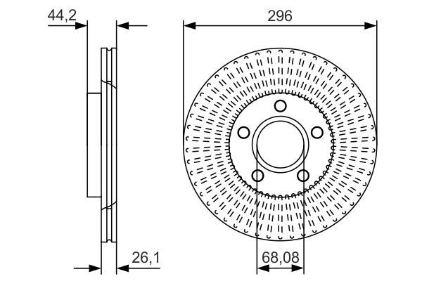 Brake Disc - 0 986 479 D15 BOSCH