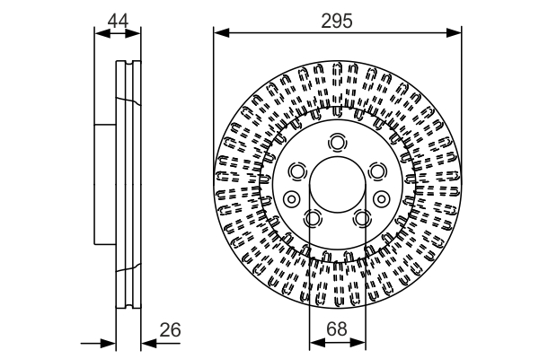 Brake Disc - 0 986 479 D16 BOSCH