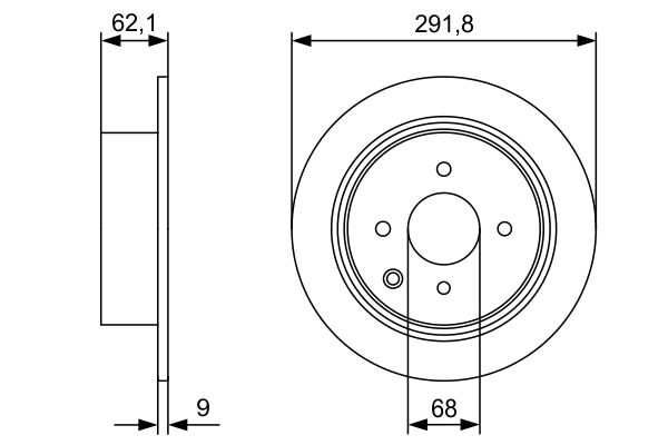 Brake Disc - 0 986 479 D18 BOSCH