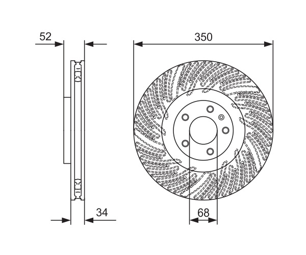 Brake Disc - 0 986 479 D26 BOSCH