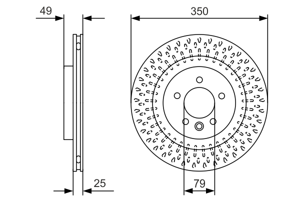 Brake Disc - 0 986 479 D31 BOSCH