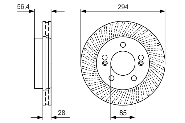 Brake Disc - 0 986 479 D32 BOSCH