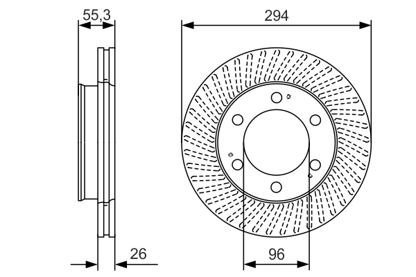 Brake Disc - 0 986 479 D33 BOSCH