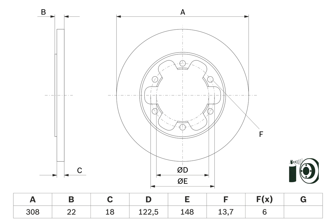 Discofreno - 0 986 479 D43 BOSCH