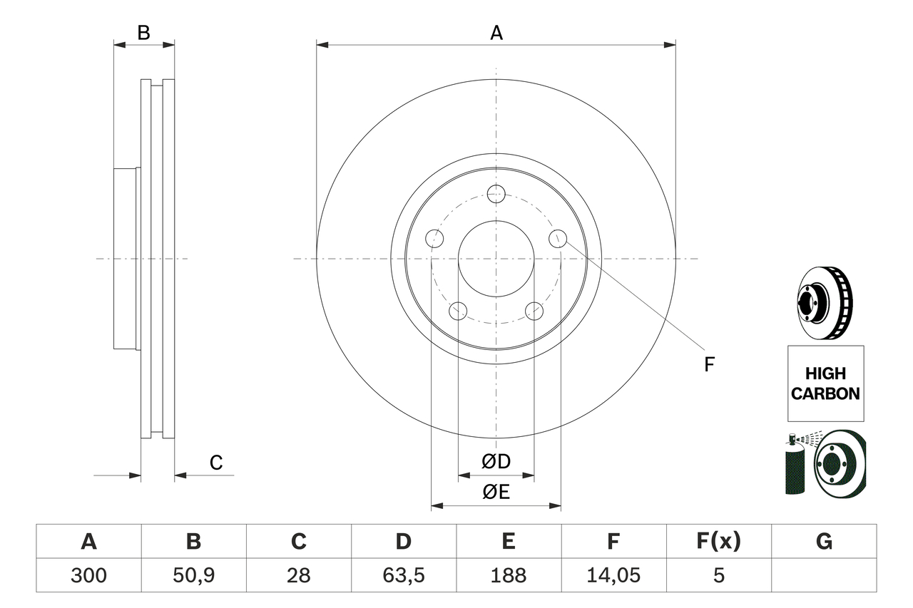 Discofreno - 0 986 479 D44 BOSCH
