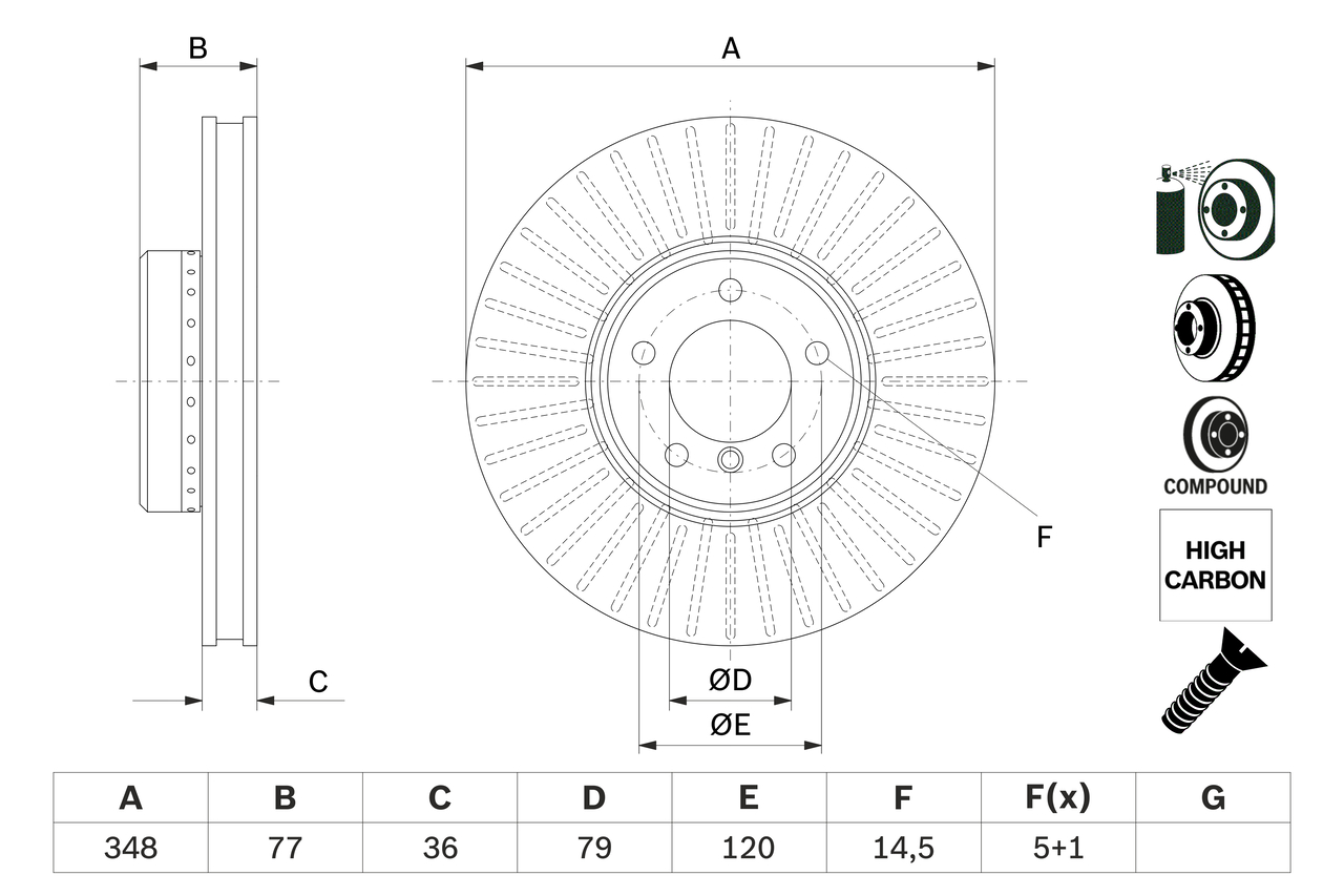 Тормозной диск - 0 986 479 E20 BOSCH