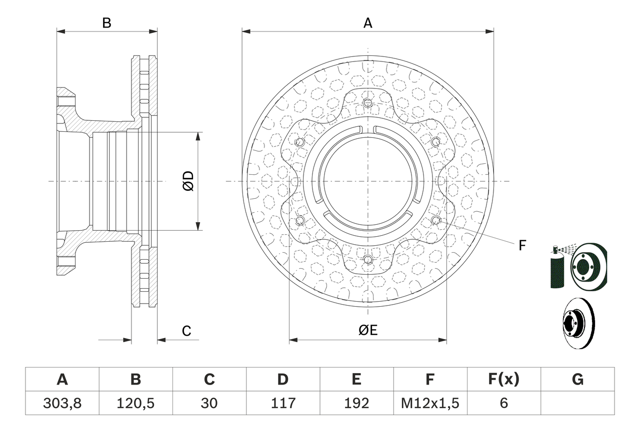 Discofreno - 0 986 479 E47 BOSCH