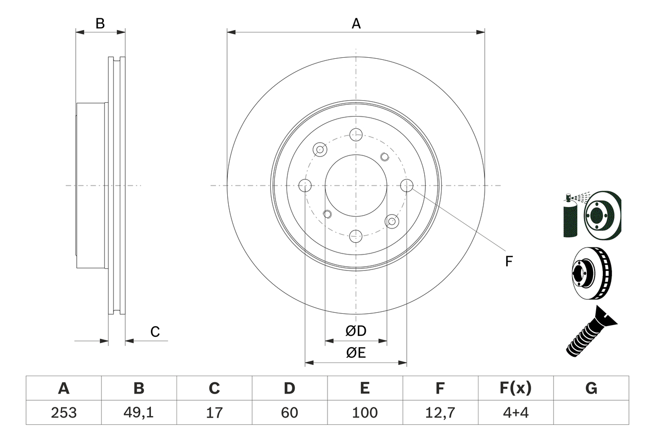 Discofreno - 0 986 479 E75 BOSCH