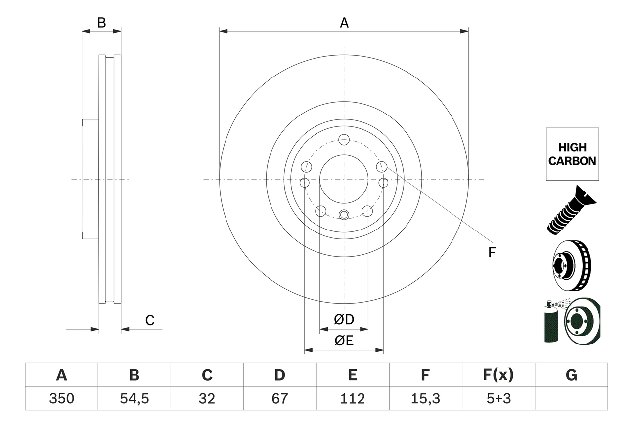 Тормозной диск - 0 986 479 E99 BOSCH
