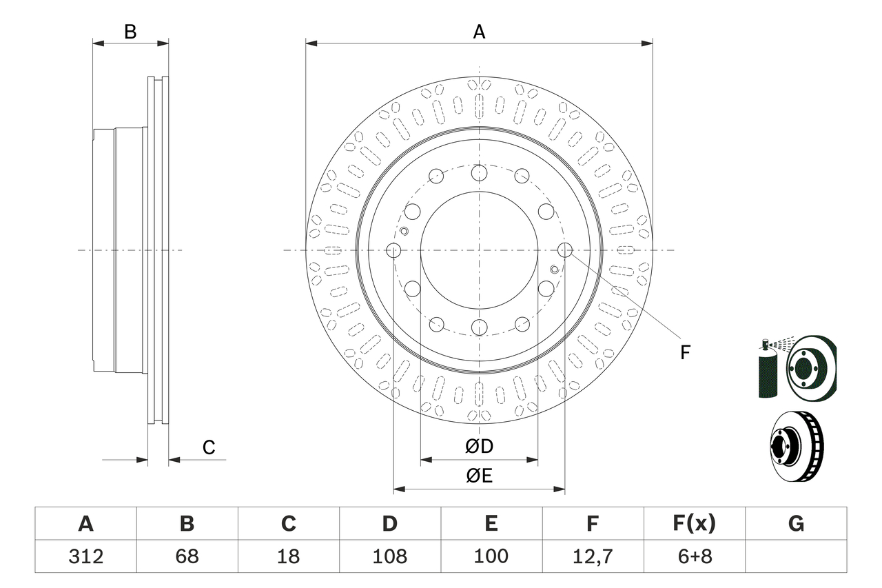 Brake Disc - 0 986 479 F07 BOSCH