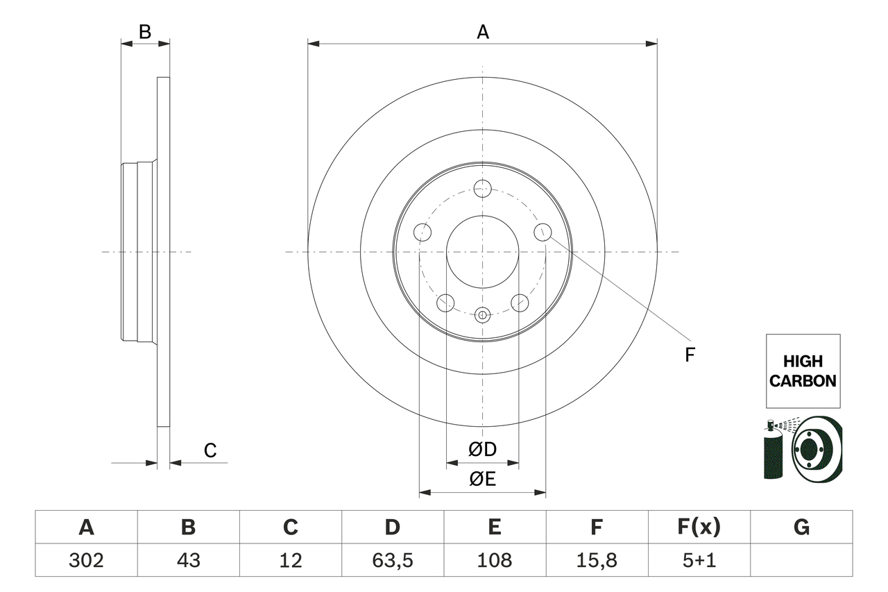 Discofreno - 0 986 479 F31 BOSCH