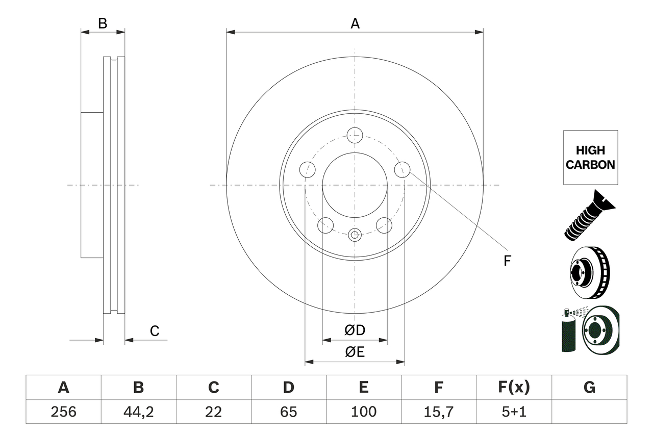 Discofreno - 0 986 479 F32 BOSCH