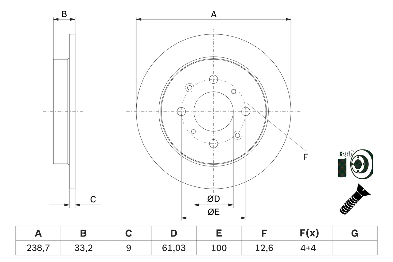 Discofreno - 0 986 479 F34 BOSCH