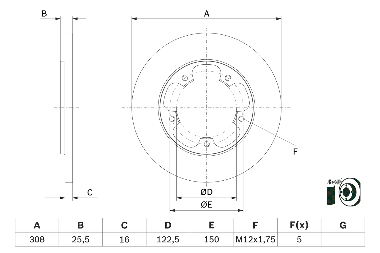 Brake Disc - 0 986 479 F44 BOSCH