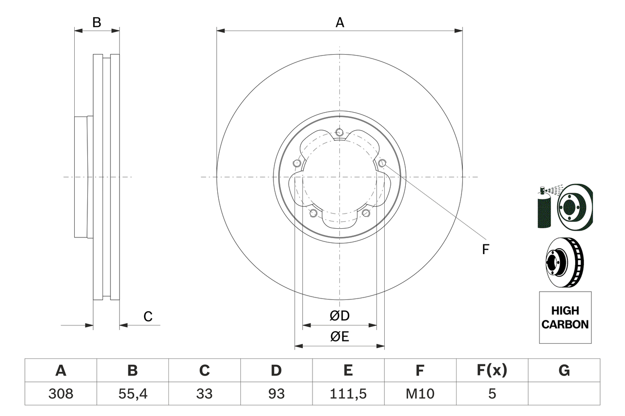 Brake Disc - 0 986 479 F46 BOSCH